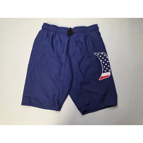 Hurley Other - Hurley Boys Navy Blue Board Shorts American Flag Logo Swim Trunks Size Medium